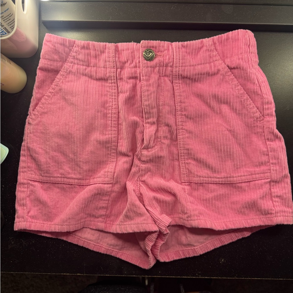 Roxy Pink Corduroy High-Waist Women's Shorts